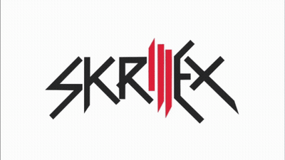 Skrillex Logo On Blue Background GIF