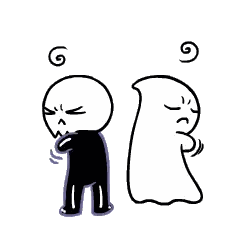 Skull And Ghost With Lightning Bolt Sticker