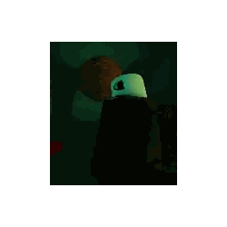 Skull And Sphere In Dark Room Sticker