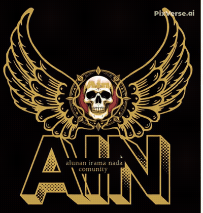 Skull And Wings Poster Saying An GIF