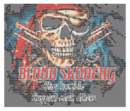 Skull Blood Skodeng Poster Sticker