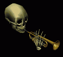 Skull Blowing Trumpet