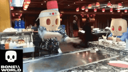 Skull Head Makes Hibachi GIF