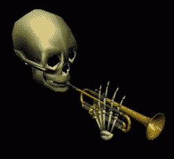 Skull Playing Trumpet Meme GIF