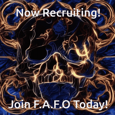 Skull Poster Now Recruiting Join F.A.F.O. Today GIF
