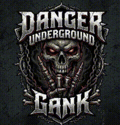 Skull Poster Saying Danger Underground Gang GIF