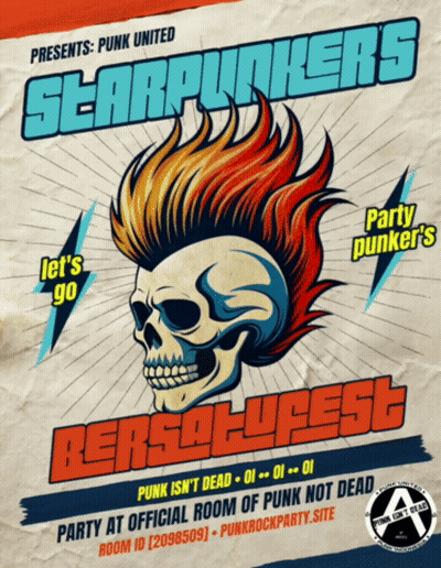 Skull Poster With Starpunkers GIF