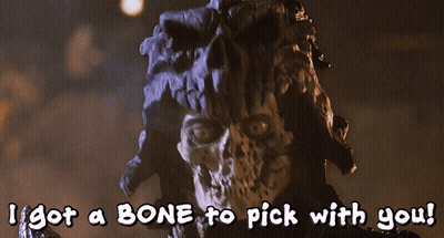 Skull Saying I Got A Bone To Pick With You GIF