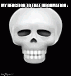 Skull Shocked Reaction Emoji