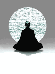Skull Trying Meditation GIF