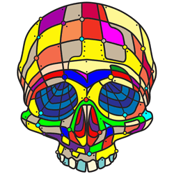 Skull With Colorful Patterns