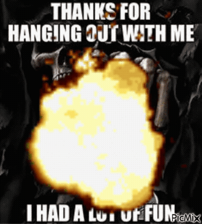 Skull With Fireball Coming Out GIF