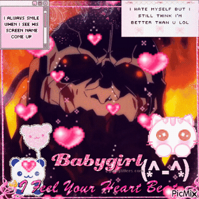 Skull With Hearts Saying Babygirl