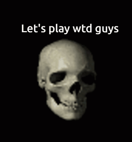 Skull With Let's Play Wtd Guys GIF