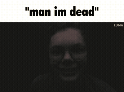 Skull With Man Im Dead Text GIF