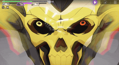 Skull With Red Eyes And 42 GIF