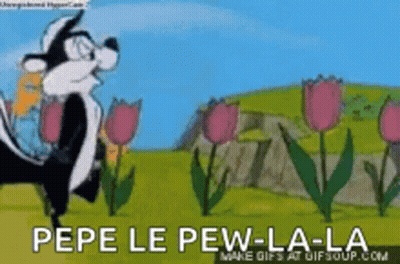 Skunk Saying Pepe Le Pew-La-La GIF