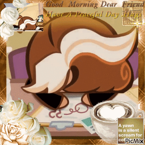 Skunk With Good Morning Dear Have A Peaceful Day GIF