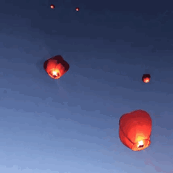 Sky Lanterns Flames