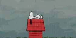 Sky Rain Snoopy GIF
