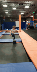 Sky Zone Trampoline Park Kids Falling GIF