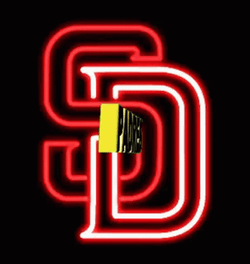 Slam Diego Padres Neon Digital Artwork GIF