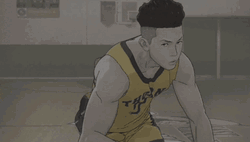 Slam Dunk Miyagi Black And White Animation GIF
