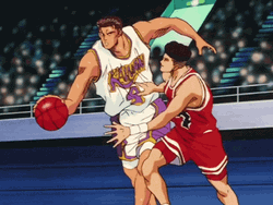 Slam Dunk Ryota Miyagi Crazy Defense GIF