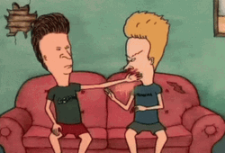 Slap Fight Beavis And Butthead GIF