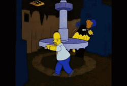 Slave Work Homer Simpson Pulling Spin GIF