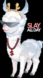 Slaying Swag Alpaca GIF