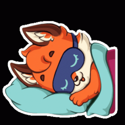 Sleep Cute Orange Fox GIF