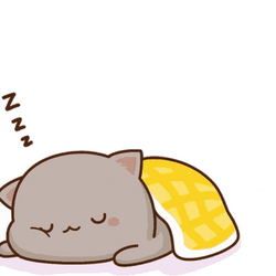 Sleep Cute Peach And Goma In Yellow Blanket GIF