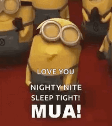 Sleep Tight Love You Minions GIF