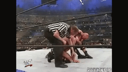 Sleeper Hold The Rock Wrestlemania GIF