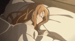 Sleeping Asuna In Her Bed GIF