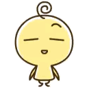 Sleeping Baby With Swirl On Head Sticker