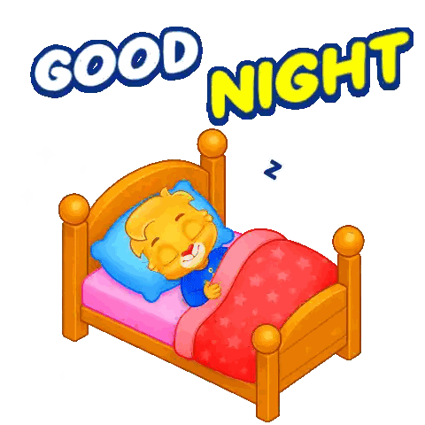 Sleeping Bear With Good Night Sticker