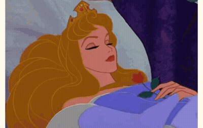 Sleeping Beauty Holding Rose GIF