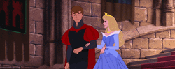Sleeping Beauty On Stairs GIF