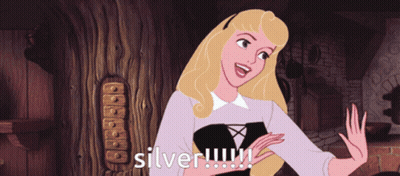 Sleeping Beauty Saying Silver In Front Of Tree GIF