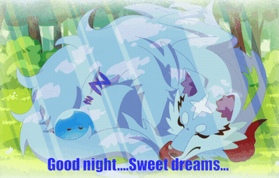 Sleeping Cartoon Animal Good Night Sweet Dreams GIF