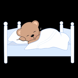 Sleeping Cartoon Bear Night Night GIF