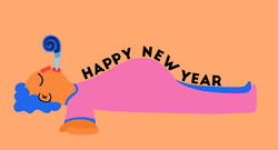 Sleeping Cartoon New Year GIF