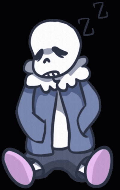 Sleeping Cartoon Skeleton With Z GIF