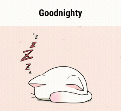 Sleeping Cat Saying Goodnight GIF