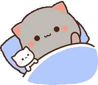 Sleeping Cat With White Cat Sticker