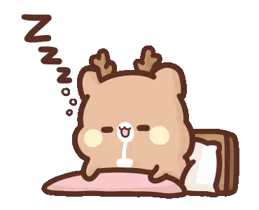 Sleeping Deer With Antlers Sticker