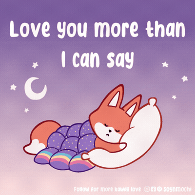 Sleeping Fox Love You More Than I Can Say GIF