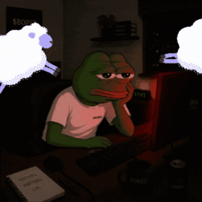 Sleeping Frog In Front Of Computer Bored Sign GIF